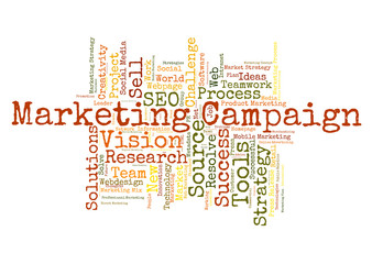 Marketing campaign word cloud