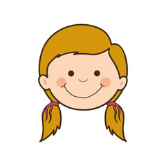 girl child icon image vector illustration  design