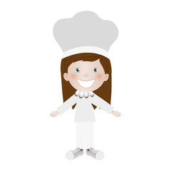 child dressed as chef icon image vector illustration design