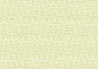 和の背景模様　青海波文　薄緑
