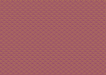 和の背景模様　青海波文　紫