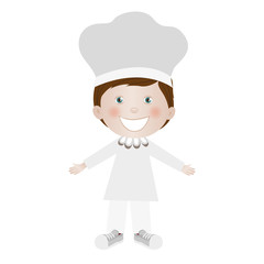 child dressed as chef icon image vector illustration design