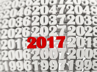 2017 Happy New Year symbol with other years