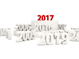 2017 Happy New Year symbol with other years