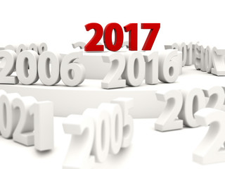 2017 Happy New Year symbol with other years