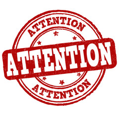 Attention sign or stamp