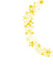 guirlande de noël,étoiles or,sur fond blanc