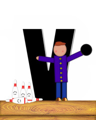 Alphabet Children Bowling Lane V