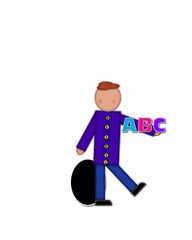 Alphabet Children Playing ABCs Period