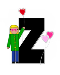Alphabet Children Valentines Z