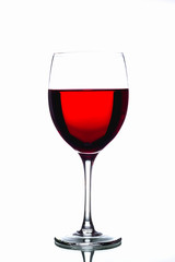 Red wine in a glass