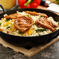 Cous cous mit Soja-Medaillons - Cous Cous with soy medaillons