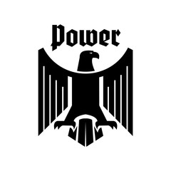 Eagle heraldic gothic vector sign