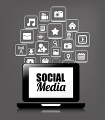Social media and networking icon vector illustration graphic design