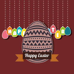 Happy easter card icon vector illustration graphic design