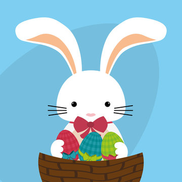 Happy easter card icon vector illustration graphic design