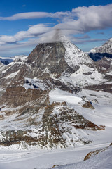 Fototapeta na wymiar Amazing Close up view of mount Matterhorn, Alps, Switzerland 