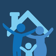 family home relationship icon vector illustration graphic design