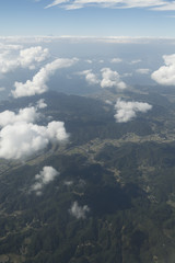 Scenery seen from inside the airplane