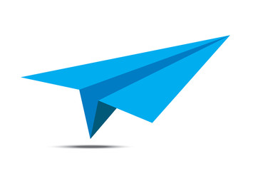 paper plane with shadow