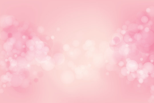 Vector abstract pink light bokeh background.