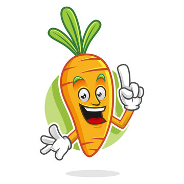 Smart Carrot mascot, Carrot character, Carrot cartoon