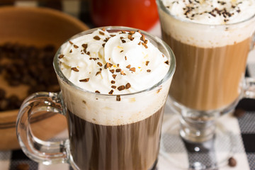 Coffee ice cream and grains