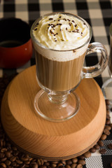 Coffee ice cream and grains