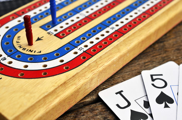 Cribbage Board Close Up