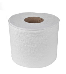 Simple toilet paper isolated on white background