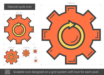 Natural cycle line icon.