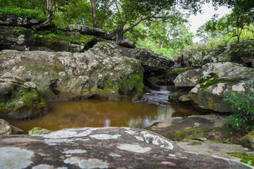 Fototapeta na wymiar Kang Ka-am waterfall in Kalasin,Thailand