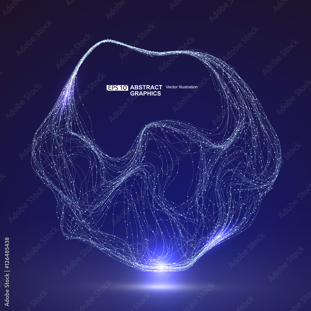 Aufkleber dot pattern composed of mesh,technological sense of abstract graphics