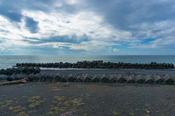 Suruga bay coastline. Japan