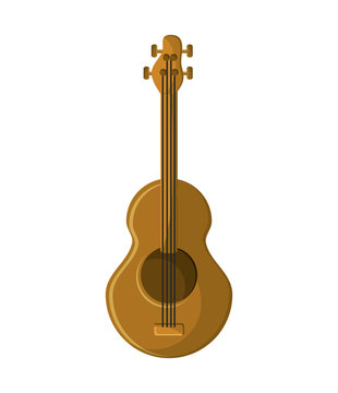 Guitar instrument icon. music sound melody and musical theme. Isolated design. Vector illustration
