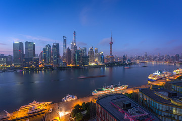 Fototapeta na wymiar China Shanghai skyline in the morning