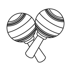 Maraca instrument icon. music sound melody and musical theme. Isolated design. Vector illustration