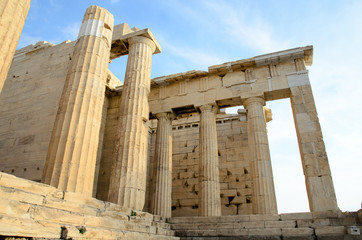 the dorian column at acropolis,Athens,Greece