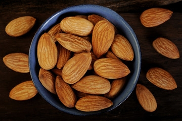 almond nuts in bowl