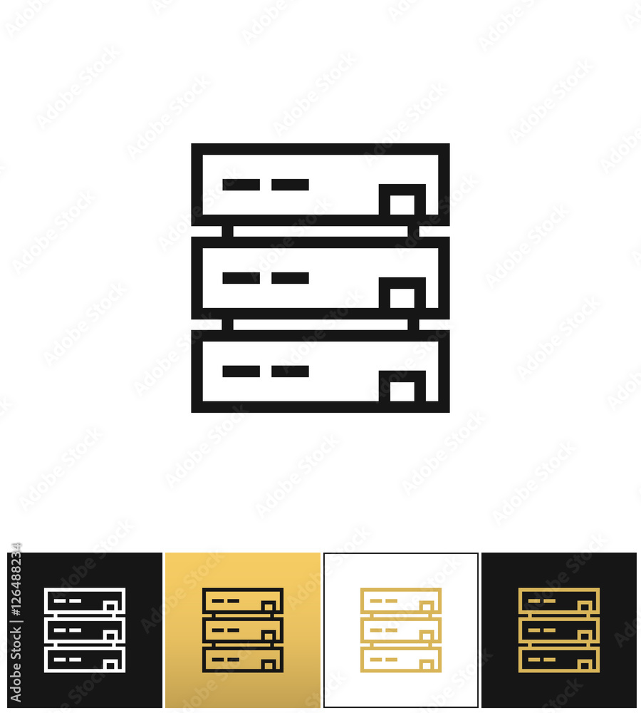 Poster server or computer data storage vector icon