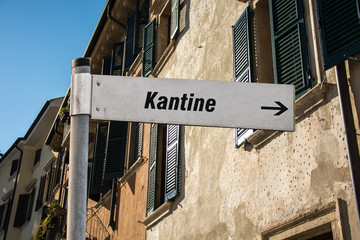 Fototapeta premium Schild 87 - Kantine