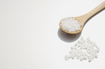Sea salt used for natural body scrub