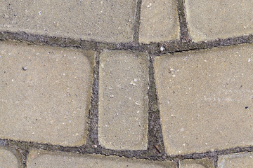 the road from the concrete tiles