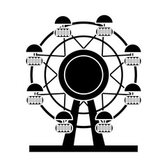 Wheel icon. Fair carnival party and event theme. Isolated design. Vector illustration