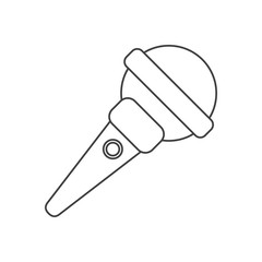 Microphone icon. music sound melody and musical theme. Isolated design. Vector illustration