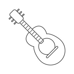 Guitar instrument icon. music sound melody and musical theme. Isolated design. Vector illustration
