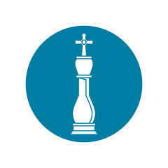 Chess piece icon. Game strategy competition leisure and hobby theme. Isolated design. Vector illustration