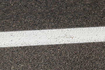 road markings, close-up