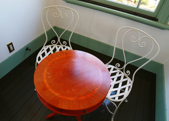 Scenery of a chair and the table of the room