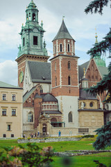 Fototapeta na wymiar Wawel Royal Castle in Krakow, Poland.